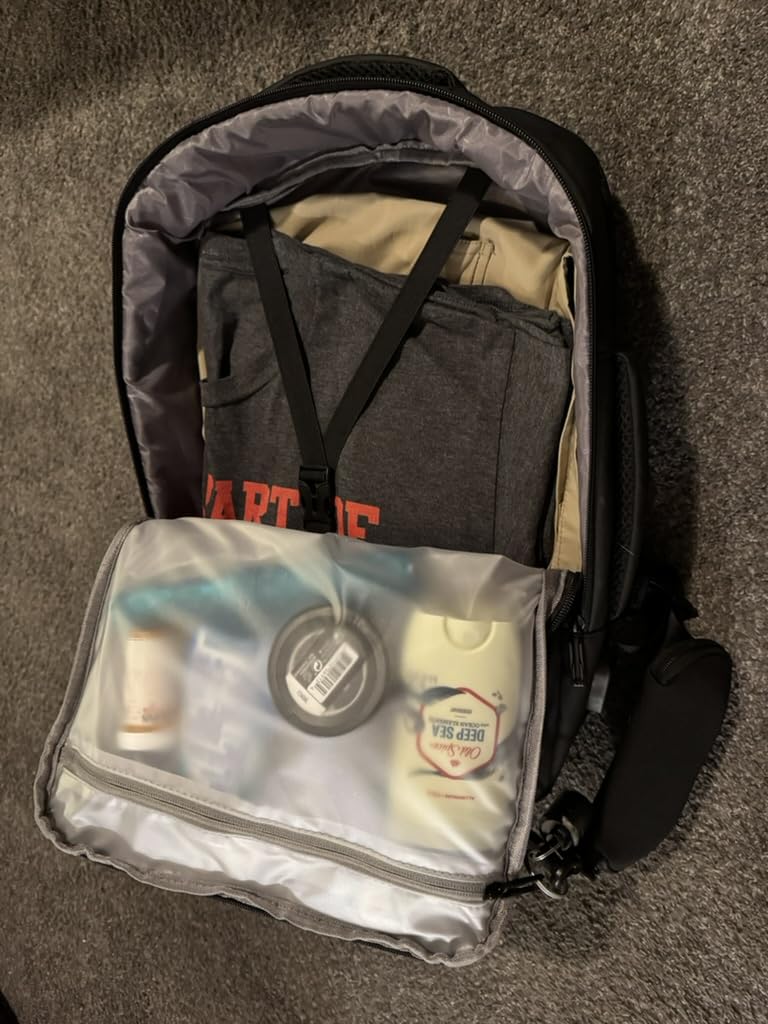 Review of Travel Inspira Airback Backpack for Travel, 60L Expandable Vacuum Backpack with Electric Vacuum Pump, Airplane Water Resistant and TSA Anti-Theft Vacuum Seal Compression Air-Seal Bag for Travel, Gray by Derek