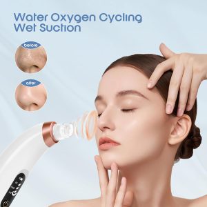 Blackhead Remover Vacuum: Water Cycle Facial Pore Cleaner with 3 Suction Power 6 Probes USB Rechargeable Pore Vacuum Blackhead Extractor Tools
