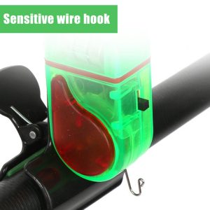 2Pcs Fishing Bite Alarms High Decibel Easy Installation Sensitive Electronic Sound Bite Alert Bell with LED Lights Fishing Tool