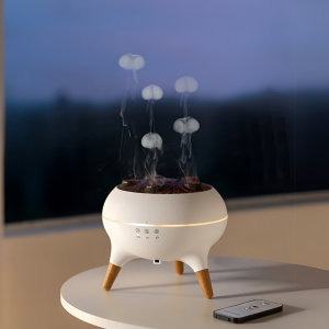 Flame Aroma Diffuser, 250 ml Humidifier Bedroom, 2 Spray Patterns Fragrance Oil Diffuser, Air Diffuser Humidifier with 7 Colours, LED Light & Timing Function Defuser for Children