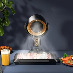 Portable Range Hood With 2 Speed Exhaust Fan, Removable And Washable Filter, Large Oil Collection Cup, Wireless Desktop Kitchen Range Hood For Indoor BBQ, Hot Pot Camping Trips Home