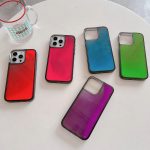 Creative Luminous Quicksand Three-Dimensional Protective Silicone Case Mobile Phone Case Suitable for Iphone Mobile Phone Case Protective Cover Colorful Liquid Dynamic Fluorescence Anti-Fall Solid Color Anti-Fall Couple Protective Cover Suitable for Iphone 15 Pro
