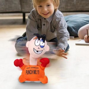 Anti-stress toy for adults, hit me screaming doll, fidget doll toy, stress reduction for adults figure with suction cups underside perfect to relieve stress