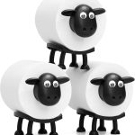3pcs Lamb shaped toilet paper holder, humorous toilet paper holder Standing bathroom paper towel holder for bathroom decoration