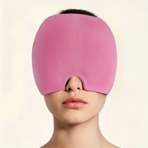 One Layer 200g Migraine Hat: Cooling Gel Eye Mask, Cold Compress Eye Mask, Reusable and Adjustable