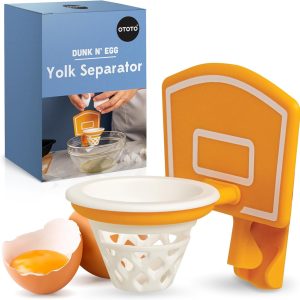 NEW!! Dunk N' Egg Yolk Separator by OTOTO, Fun Egg Separator, Unique & Cool Kitchen Gadget, Basketball & Funny Gift, Kitchen Accessory, Unique Cooking Gift