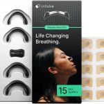 Intake Breathing Nasal Strip Starter Kit (15 Count, Black) - Boost Oxygen Intake, Reduce Snoring, Improve Sleep Quality - Sweat Resistant, Skin Safe Nasal Strips - Extra Strength Snoring Solution