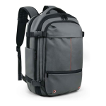 Travel Inspira Airback Backpack for Travel, 60L Expandable Vacuum Backpack with Electric Vacuum Pump, Airplane Water Resistant and TSA Anti-Theft Vacuum Seal Compression Air-Seal Bag for Travel, Gray