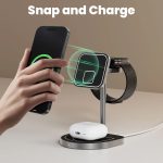 KUXIU 3 in 1 Magnetic Wireless Charging Stand For iPhone16 15 14 13 12Pro/Max,Basketball Chareger holder For Apple Watch/AirPods