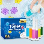 84 Flowers- Flower Toilet Gel Stamp | 6pcs Toilet Scent Fresheners | Toilet Fresheners Gel Toilet6pcs Toilet Gel Stamp
