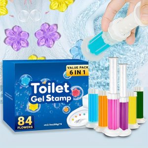 84 Flowers- Flower Toilet Gel Stamp | 6pcs Toilet Scent Fresheners | Toilet Fresheners Gel Toilet6pcs Toilet Gel Stamp