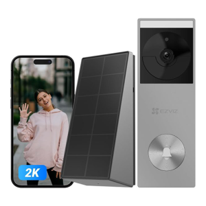 EZVIZ EP3x Pro 3MP/2K Wireless Smart Video Doorbell w Solar Panel