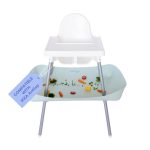 CATCHY -Food Catcher-Compatible with IKEA Antilop High Chair + 11 Other High Chairs- Highchair Sold Separately -Baby & Toddler Food & Mess Catcher-Premium Linen Inspired - Under High Chair Accessory