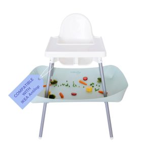 CATCHY -Food Catcher-Compatible with IKEA Antilop High Chair + 11 Other High Chairs- Highchair Sold Separately -Baby & Toddler Food & Mess Catcher-Premium Linen Inspired - Under High Chair Accessory