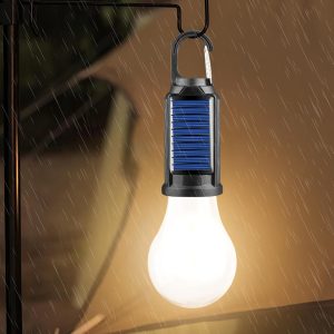 Outdoor Camping Hanging Type-C Charging Retro Bulb Light, Solar / USB Rechargeable Tungsten Light Camping Lights Bulbs, Hanging Tent Light Bulbs with Clip Hook, 3 Styles (Shape B)