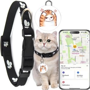Cat Tracker-Airtag Cat Collar-GPS Tracker for Cats-Android Airtag-Pet Tracker| Android and iOS Universal | No Monthly Fee | No Charging Required | Waterproof | Works with Any Collar