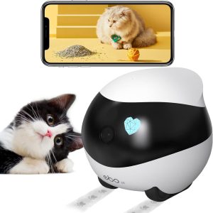 Enabot Ebo SE Movable Smart Pet Dog Camera Robot, Wireless Auto-Cruise Self-charging 1080P HD w/Night Vision 2-Way Audio APP Remote Control Motion Detection IP Cam Home Camera 2.4G/5G Wifi