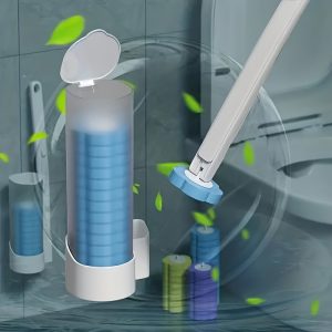 Disposable Toilet Brush Set with Long Handle - No Electricity Required, Bathroom Cleaning Tool for Toilet and Kitchen Use