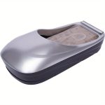 YIYIBYUS 500-Pack Automatic Shoe Cover Dispenser, Portable Indoor Disposable Shoe Protector Machine with 1 Roll Shoe Film, Floor Protection for Home, Office, Factory - Gray, Fast US Delivery