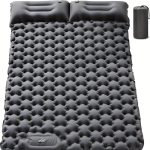 2-Person Camping Air Mattress with Pillow & Built-in Pump - Portable, Compact Sleeping Bed for Hiking & Outdoor Adventures, & Moisture-Resistant, 440 lbs Capacity, Camping Essentials|Egg-Shaped Air Pockets|Durable Sleeping Pad, Camping Gear