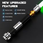Motion Control Dueling Lightsaber, Smooth Swing Light Saber, 16 Sets Sound Effects with 12 RGB Colors, Metal Handle Lightsabers for Adults, Kids Cosplay Gifts