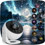 Planetarium Projector for Bedroom, 13 in 1 Star Projector Galaxy Light, Ceiling Night Light Milky Way Mood Lighting with Timer, LED Space Galaxy Lamp Bedroom Room Decor for Adults Kids - White