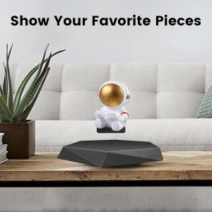 Levitating Display Stand,Magnetic Floating Display with Stand for Toys,Figures,Miniatures,360 Degree Automatic Rotating Stand,Levitating Decor for Home & Office,Birthday Gift,Christmas Gift,Futuristic Gadgets,Black