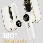 Portable Travel Steamer, 1200W Handheld Fabric Steamer for Clothes, 4 Modes with LCD Display, Powerful Wrinkle Remover for Home & Travel, 150ml Water Tank, 10S Fast Heat-Up, 180° Swivel Handle