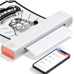 Phomemo M08F Portable Printers Wireless for Travel, Thermal Printer Support 8.5" X 11" US Letter Thermal Paper, Bluetooth Inkless Printer Compatible with iOS, Android, Laptop for Travel, Office, Home