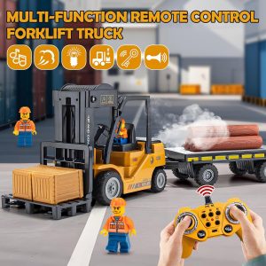 Remote Control Forklift with Flatbed Truck